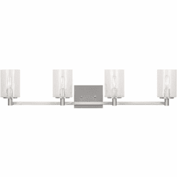 Generation Lighting GLV1034EN/BS Parker Contemporary Brushed Steel 4-Light Bath Light Fixture