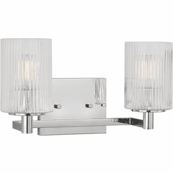 Generation Lighting GLV1042EN/CH Lando Contemporary Chrome 2-Light Vanity Lighting Fixture