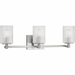 Generation Lighting GLV1043BS Lando Contemporary Brushed Steel 3-Light Bathroom Lighting