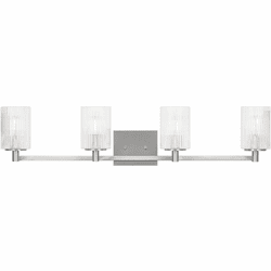 Generation Lighting GLV1044BS Lando Contemporary Brushed Steel 4-Light Bathroom Vanity Light