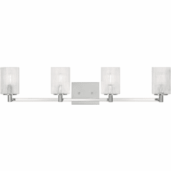 Generation Lighting GLV1044EN/CH Lando Contemporary Chrome 4-Light Bathroom Vanity Light Fixture