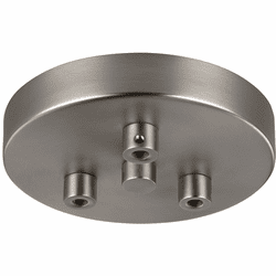 Generation Lighting MPC03SN Satin Nickel 3-Light Multi-Port Canopy with Swag Hooks