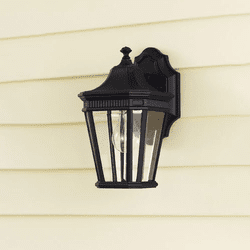 Generation Lighting OL5400BK Cotswold Lane Black Outdoor 6.5" Wall Light Sconce