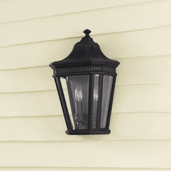 Generation Lighting OL5403BK Cotswold Lane Black Outdoor 9.5" Wall Sconce Lighting