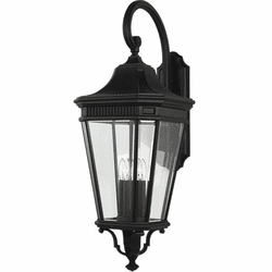Generation Lighting OL5405BK Cotswold Lane Black Exterior 13.625" Sconce Lighting