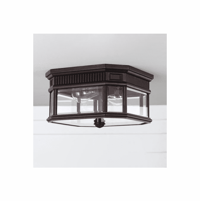 Generation Lighting OL5413GBZ Cotswold Lane Grecian Bronze Exterior Flush Mount Lighting Fixture