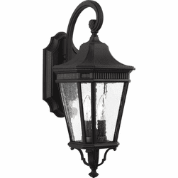 Generation Lighting OL5421BK Cotswold Lane Traditional Black Exterior 9" Lighting Sconce