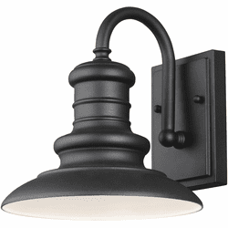 Generation Lighting OL8600TXB/T Redding Station Textured Black Exterior 9" Light Sconce