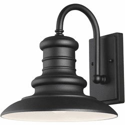 Generation Lighting OL8601TXB Redding Station Textured Black Exterior 12" Wall Lighting
