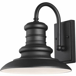 Generation Lighting OL8601TXB/T Redding Station Textured Black Exterior 12" Wall Light Fixture