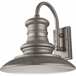 Generation Lighting OL9004TRD/T Redding Station Tarnished Silver Exterior 15" Wall Light Sconce