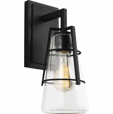 Generation Lighting VS2471MBK Adelaide Modern Midnight Black Wall Sconce Light