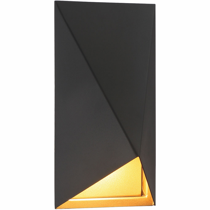 George Kovacs P1620-764-L Peekaboo Contemporary Sand Coal and Sand Gold LED 10" Outdoor Wall Lamp