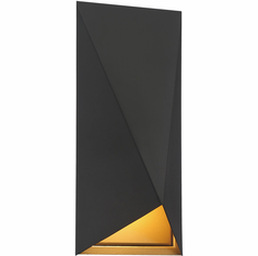 George Kovacs P1621-764-L Peekaboo Modern Sand Coal and Sand Gold 13.5" Outdoor Wall Lighting Fixture