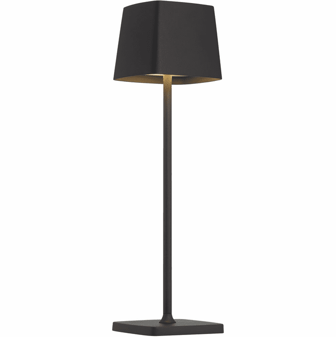 George Kovacs P1665-66A-L Task Portables Contemporary Coal LED Table Lamp Lighting