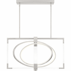 George Kovacs P2267-084-L Double Take Modern Brushed Nickel LED Kitchen Island Light