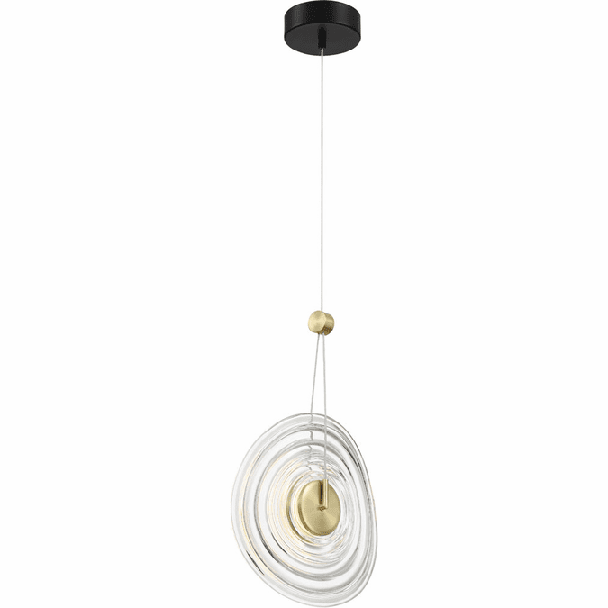 Kovacs P5600884L Topknot Modern Coal And Brushed Gold LED Mini