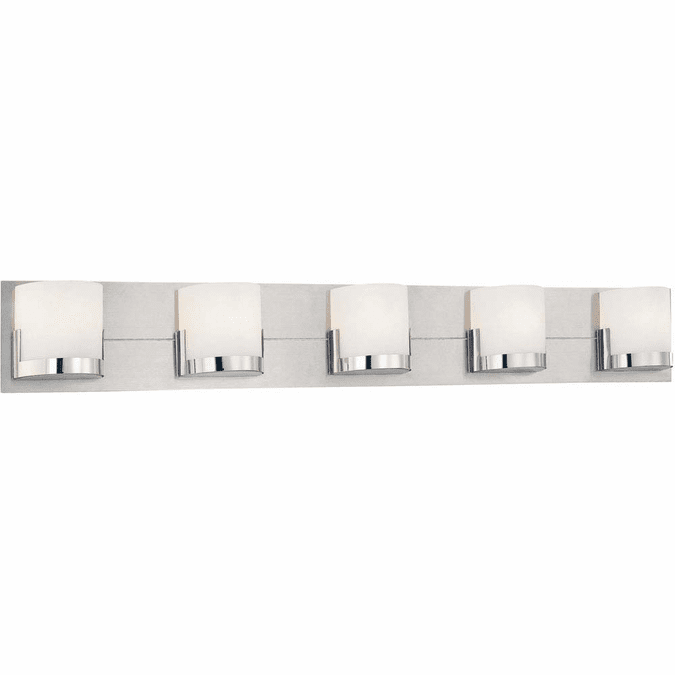 George Kovacs P5955-077 Convex Chrome Xenon 5-Light Bathroom Light Fixture