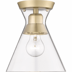 Golden Lighting 0511-FM BCB-CLR Malta Contemporary Brushed Champagne Bronze Overhead Lighting