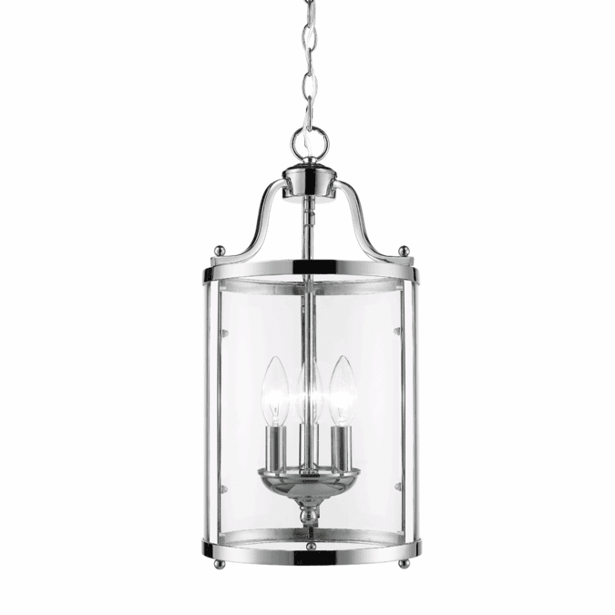 Golden Lighting 1157-3P-CH Payton Chrome 9" Foyer Lighting