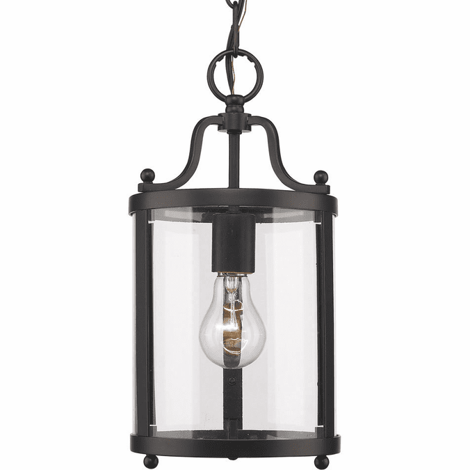 Golden Lighting 1157-M1L BLK Payton Matte Black Foyer Light Fixture