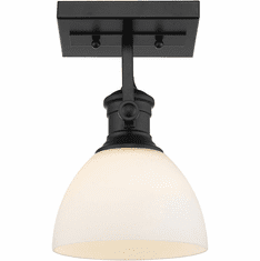 Golden Lighting 3118-1SF BLK-OP Hines Matte Black Overhead Light Fixture