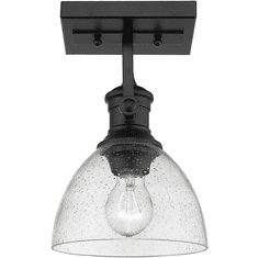 Golden Lighting 3118-1SF BLK-SD Hines Matte Black Overhead Lighting Fixture