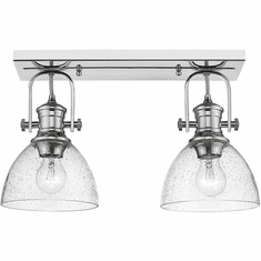 Golden Lighting 3118-2SF CH-SD Hines Chrome Flush Mount Lighting