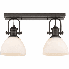 Golden Lighting 3118-2SF RBZ-OP Hines Rubbed Bronze Overhead Lighting