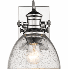 Golden Lighting 3118-BA1-CH-SD Hines Modern Chrome Lamp Sconce