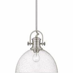 Golden Lighting 3118-L-PW-SD Hines Modern Pewter Pendant Lighting Fixture