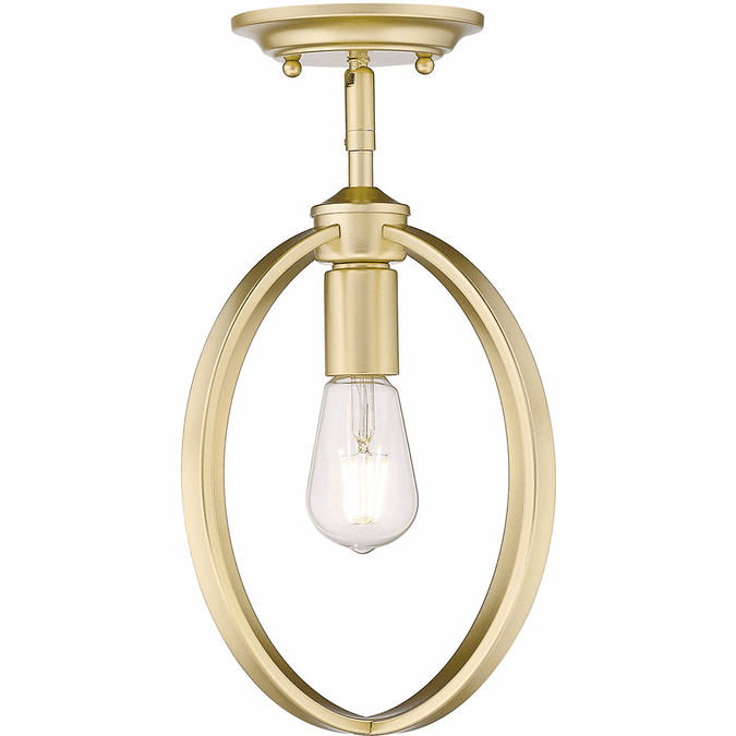 Golden Lighting 3167-1SF-OG Colson Modern Olympic Gold Flush Mount Lighting Fixture