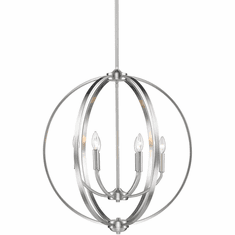 Golden Lighting 3167-6-PW Colson Modern Pewter Pendant Lighting
