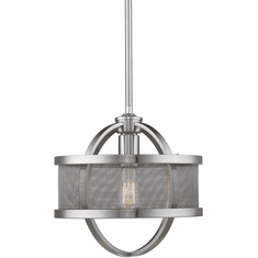 Golden Lighting 3167-M1L-PW-PW Colson PW Modern Pewter Mini Pendant Light Fixture