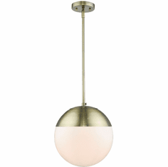 Golden Lighting 3218-L AB-AB Dixon Contemporary Aged Brass Mini Pendant Hanging Light