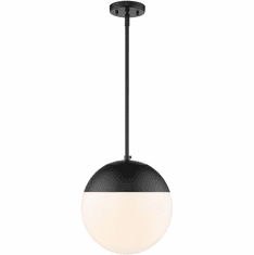 Golden Lighting 3218-L BLK-BLK Dixon Modern Matte Black Mini Hanging Pendant Light