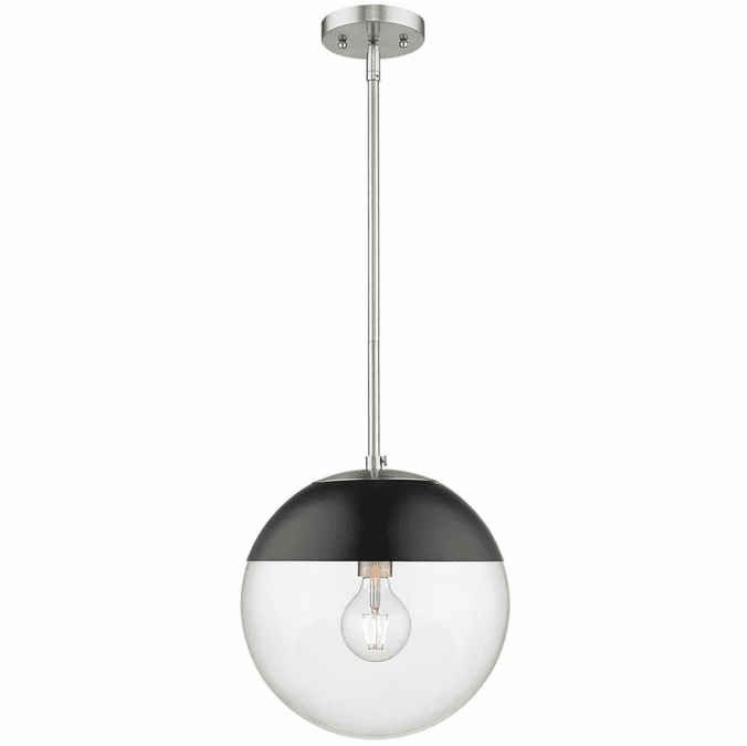 Golden Lighting 3219-L PW-BLK Dixon Modern Pewter Mini Hanging Pendant Lighting