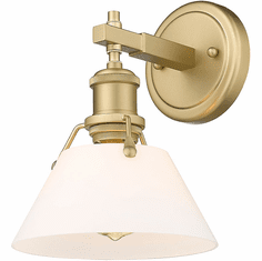 Golden Lighting 3306-BA1 BCB-OP Orwell Modern Brushed Champagne Bronze Light Sconce