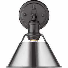 Golden Lighting 3306-BA1 BLK-CH Orwell Chrome Bathroom Light Fixture