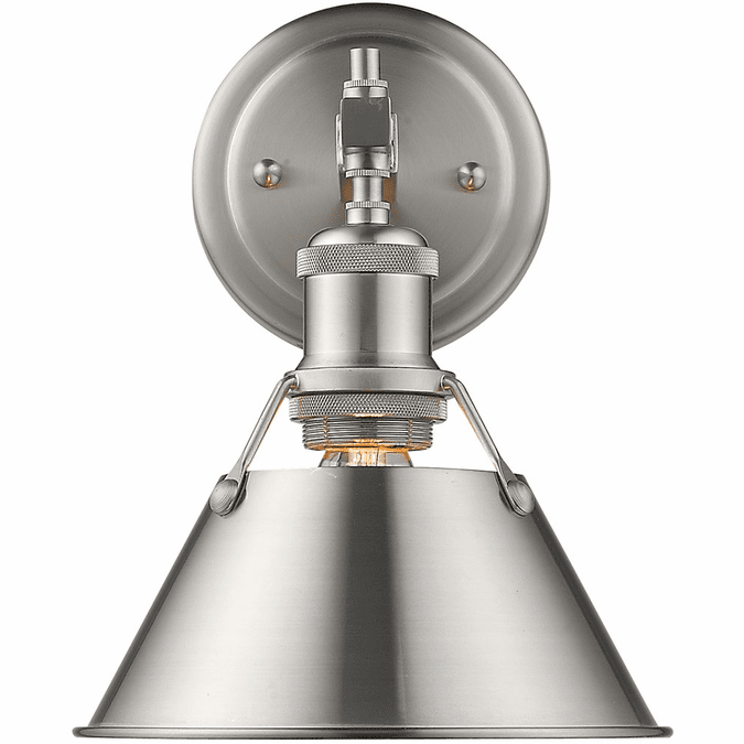 Golden Lighting 3306-BA1-PW-PW Orwell PW Modern Pewter Wall Sconce Lighting