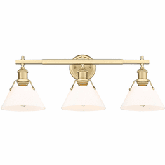 Golden Lighting 3306-BA3 BCB-OP Orwell Contemporary Brushed Champagne Bronze 3-Light Bath Lighting Fixture