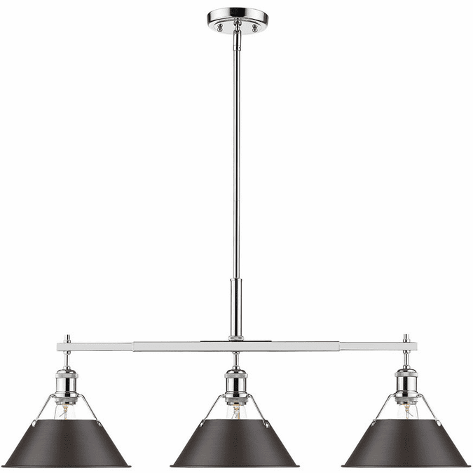 Golden Lighting 3306-LP CH-RBZ Orwell Rubbed Bronze Island Lighting