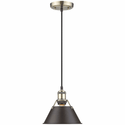 Golden Lighting 3306-S AB-RBZ Orwell Rubbed Bronze 7.5" Mini Hanging Light Fixture