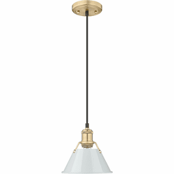 Golden Lighting 3306-S BCB-DB Orwell Brushed Champagne Bronze / Dusky Blue 7.5" Mini Lighting Pendant