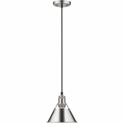 Golden Lighting 3306-S PW-CH Orwell Chrome 7.5" Mini Pendant Lamp