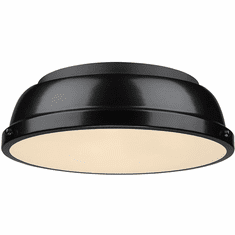 Golden Lighting 3602-14 BLK-BK Duncan Matte Black Home Ceiling Lighting