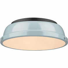 Golden Lighting 3602-14 BLK-SF Duncan Matte Black Overhead Lighting Fixture