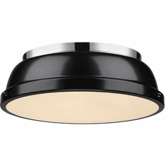Golden Lighting 3602-14 CH-BK Duncan Chrome Ceiling Lighting