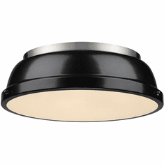 Golden Lighting 3602-14 PW-BK Duncan Pewter Overhead Lighting