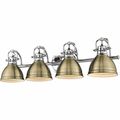 Golden Lighting 3602-BA4-CH-AB Duncan Chrome 4-Light Bathroom Light